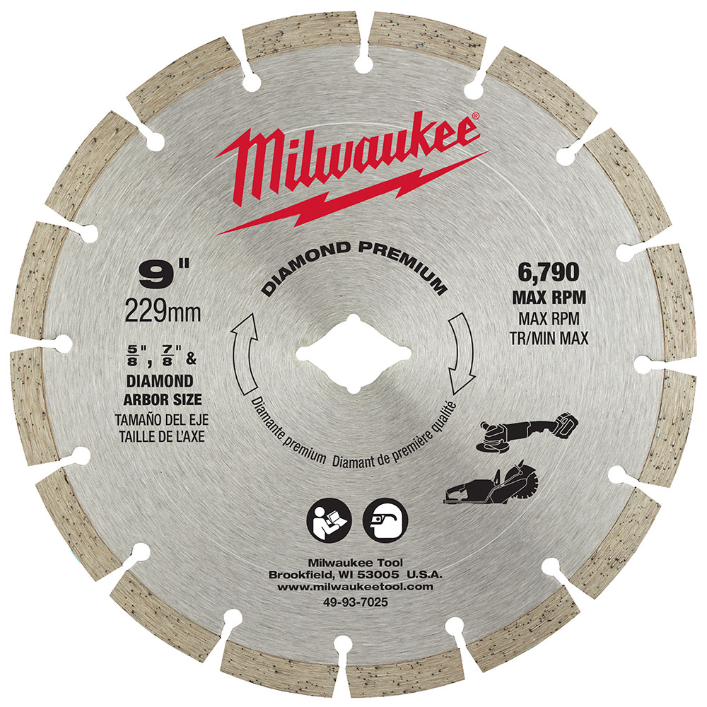 Milwaukee 9" Diamond Premium Segmented Blade