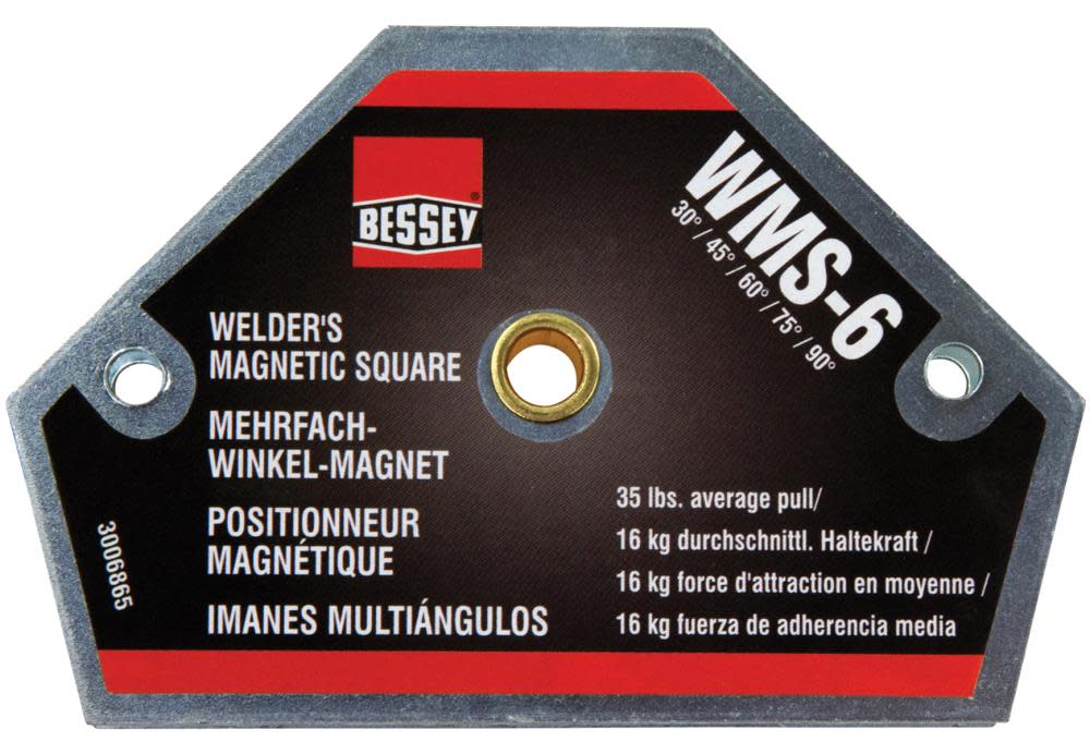 Bessey Multi-Angle Compact Welder's Magnetic Set-Up Square 30 456075 and 90 Degree Angles
Bessey Multi-Angle Compact Welder's Magnetic Set-Up Square 30 456075 and 90 Degree Angles