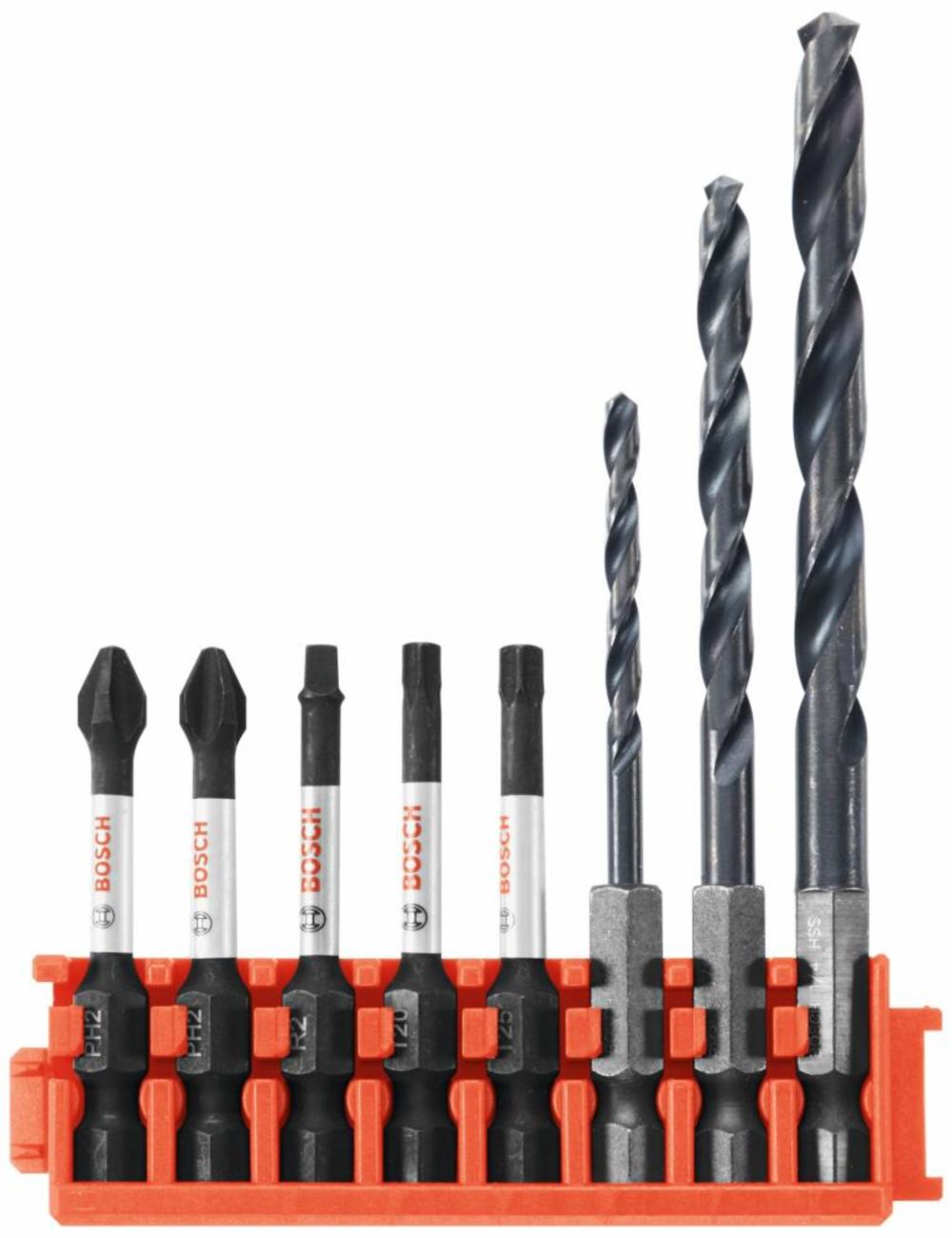 Bosch 8 pc Impact Tough Black Oxide Drill and Drive Bits with Clip for Custom Case System
Bosch 8 pc Impact Tough Black Oxide Drill and Drive Bits with Clip for Custom Case System