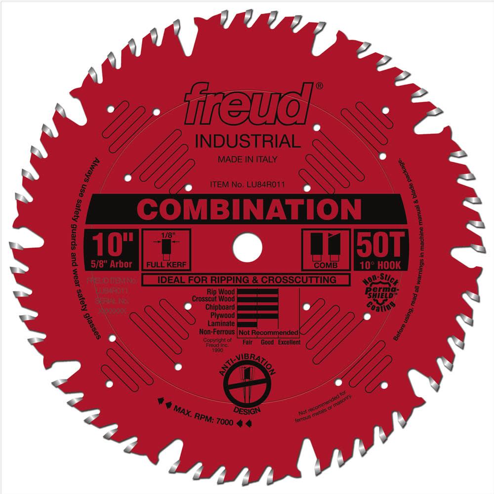 Freud 10" Combination Blade with Perma-SHIELD Coating