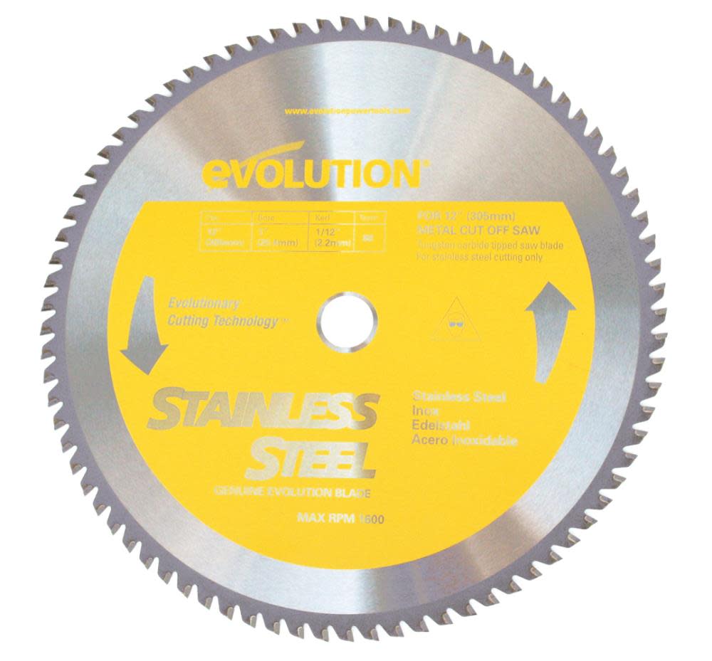Evolution Power Tools 12-in 80-Tooth Dry Standard Tungsten Carbide-Tipped Steel Circular Saw Blade
Evolution Power Tools 12-in 80-Tooth Dry Standard Tungsten Carbide-Tipped Steel Circular Saw Blade