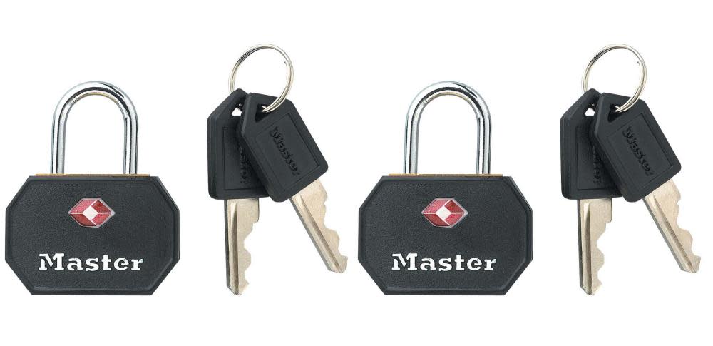 Master Lock 1-1/4 In. (32mm) Wide Solid Metal TSA-Accepted Luggage Lock Black 2 pack - 4681TBLK
Master Lock 1-1/4 In. (32mm) Wide Solid Metal TSA-Accepted Luggage Lock Black 2 pack - 4681TBLK