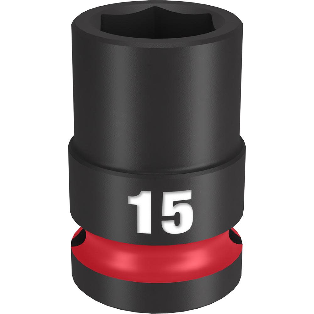 Milwaukee Impact Socket 1/2" Drive 15mm Standard 6 Point