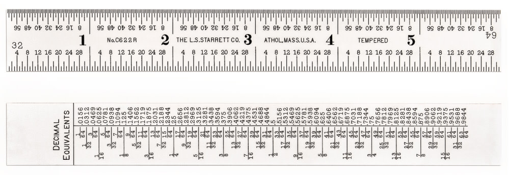 Starrett No. C622 Series Steel Rules