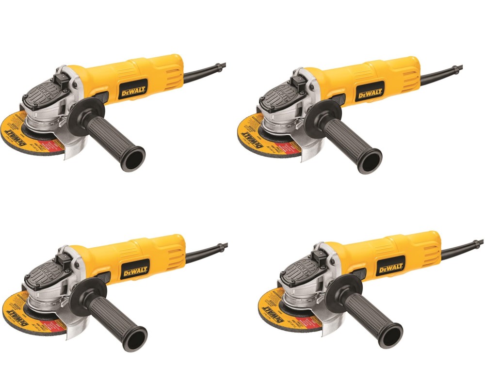 DEWALT 4 Pack 4-1/2 In. Small Angle Grinder with One-Touch Guard Bundle