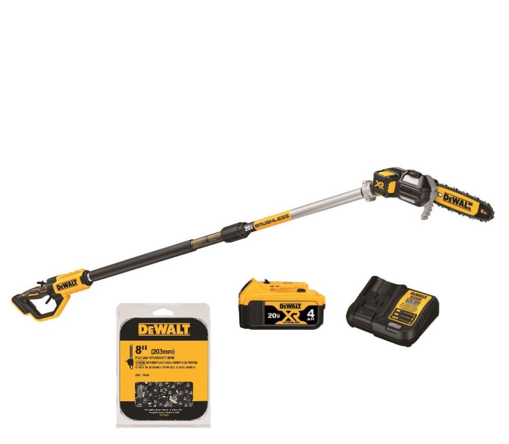 DEWALT 20V MAX 8" Pole Saw Kit with Extra 8" Chain