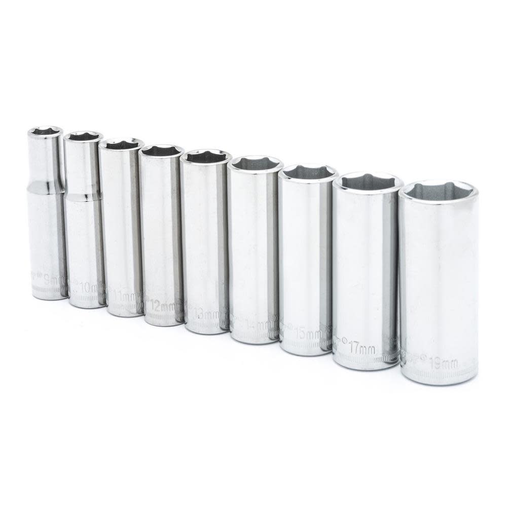 Crescent 9 pc. 3/8" Drive 6 Point Deep Metric Socket Set