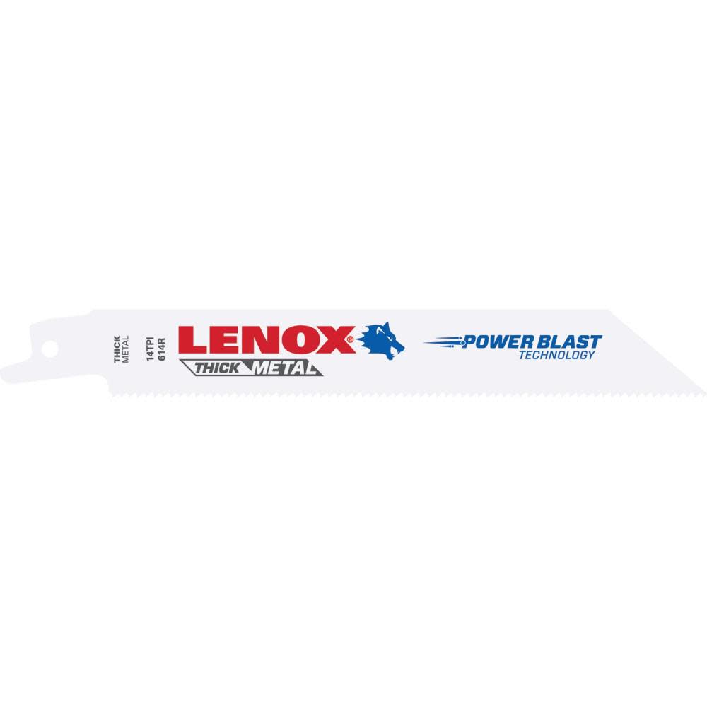 Lenox Reciprocating Saw Blade B614R 6" X 3/4" X .035" X 14 TPI 25pk