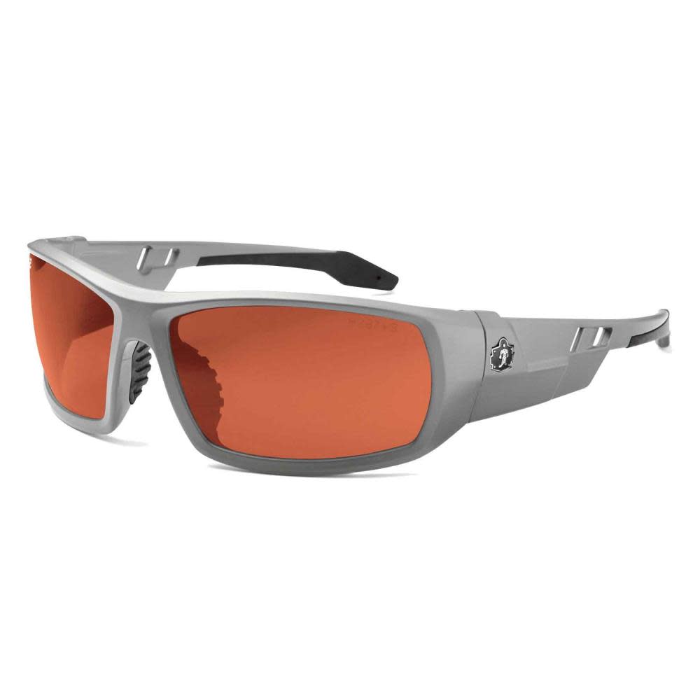 Ergodyne Skullerz Odin Safety Glasses with Polarized Copper Lens and Matte Gray Frame