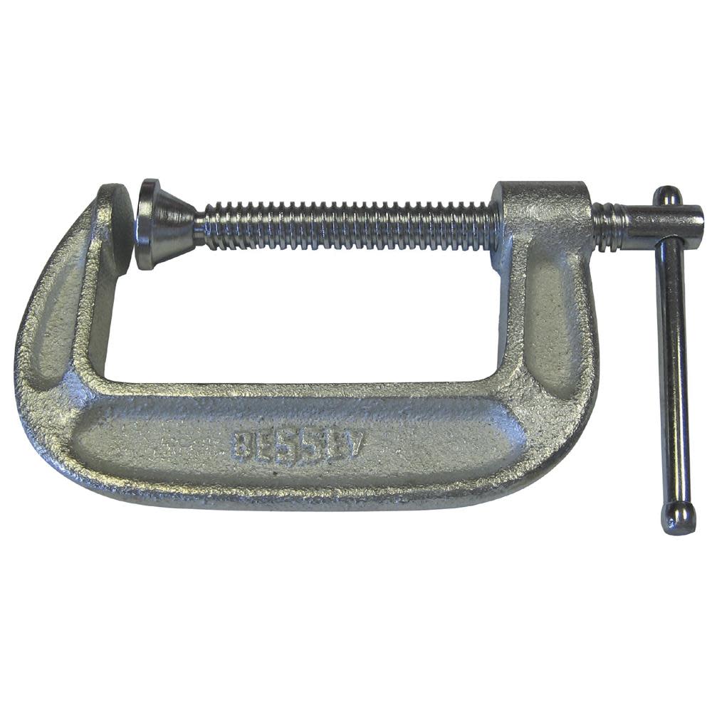 Malleable cast C-clamp, 3 in. opening 2 in. throat - 800 lb load limit