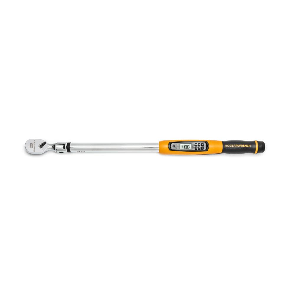 GEARWRENCH 1/2" Flex Head Electronic Torque Wrench with Angle 25-250 ft/Lbs