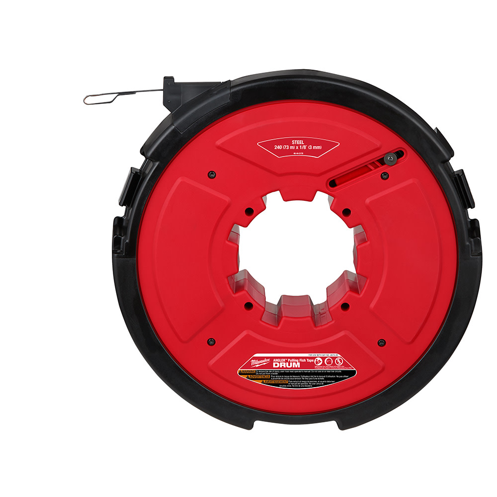 Milwaukee M18 FUEL Angler 240' x 1/8" Steel Pulling Fish Tape Drum