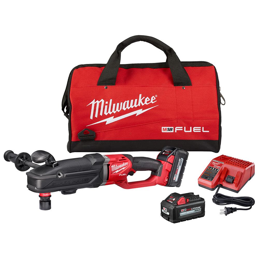 Milwaukee M18 FUEL Super Hawg Right Angle Drill with QUIK-LOK- 6.0 Kit