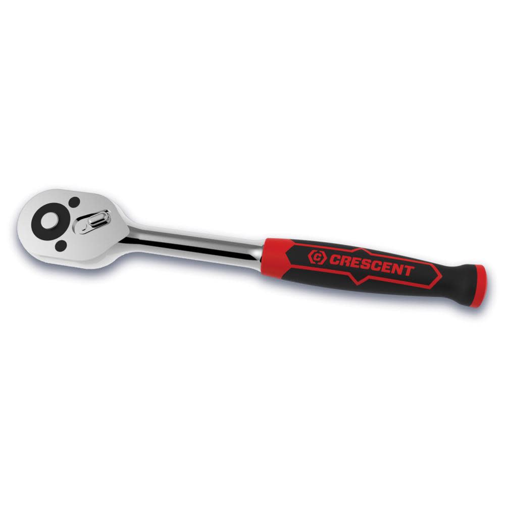 Crescent 1/2" Drive 72 Tooth Quick Release Dual Material Teardrop Ratchet 12-1/2 In.