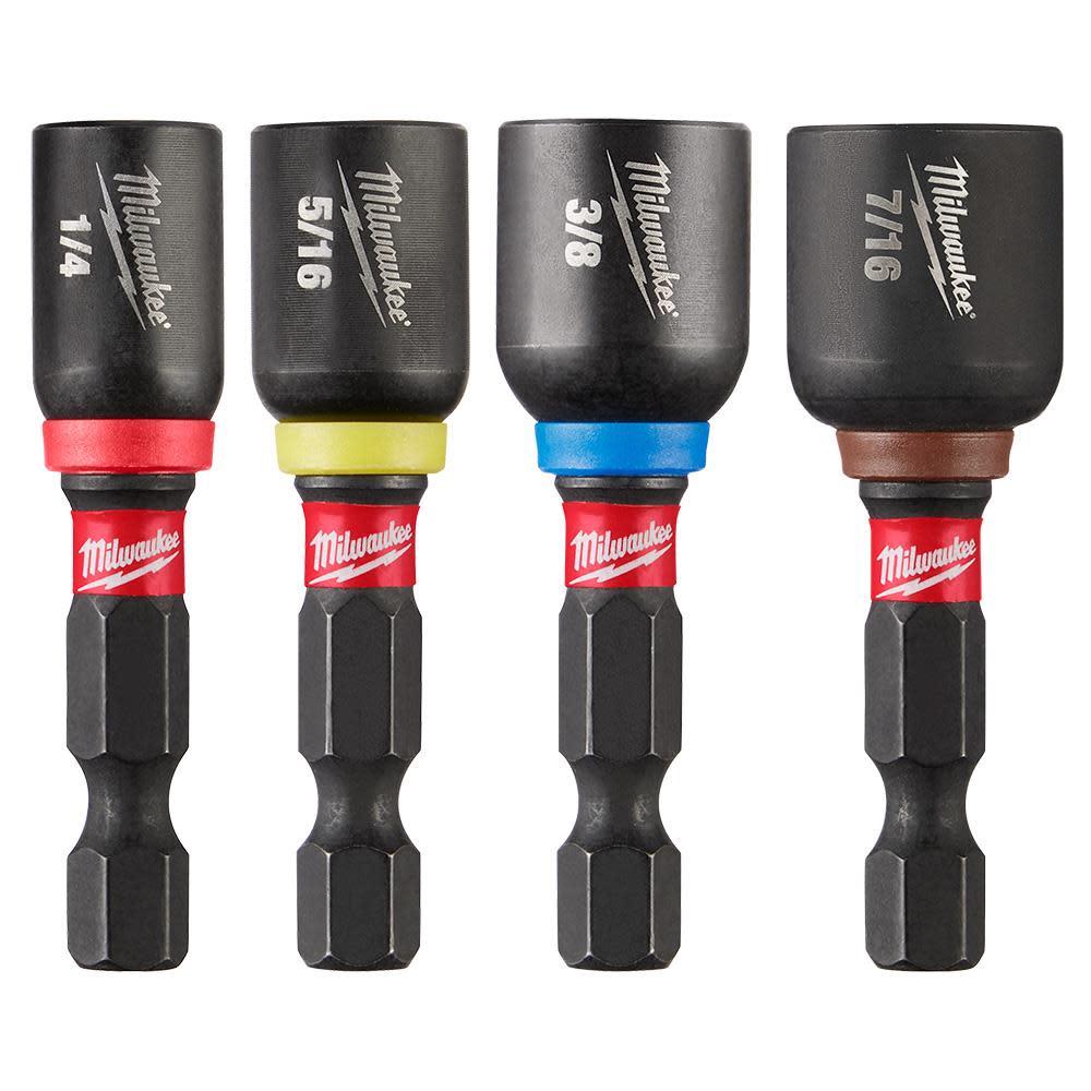 Milwaukee SHOCKWAVE Impact Duty 1-7/8" Magnetic Nut Driver Set 4PC