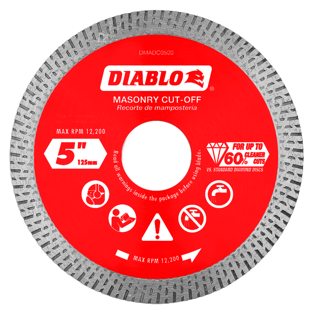 Diablo Tools 5" Diamond Continuous Rim Cut-Off Discsfor Masonry