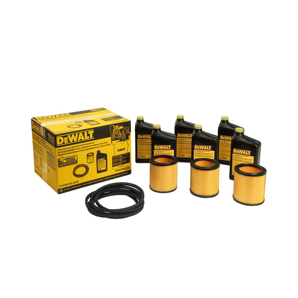 DEWALT Compressor Maintenance Kit 2-Stage 7.5 RHP - Electric Models Ending in 75
DEWALT Compressor Maintenance Kit 2-Stage 7.5 RHP - Electric Models Ending in 75