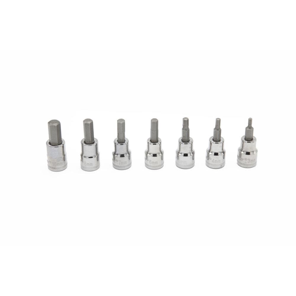 Crescent 7 pc. 3/8" Drive Hex Bit Metric Socket Set