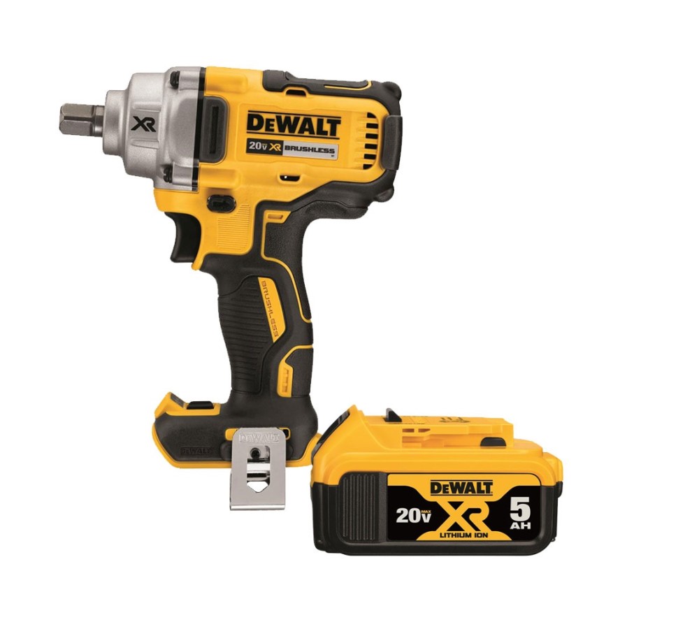 DEWALT 20V MAX XR 1/2" Impact Wrench with 20V Max 5Ah Battery