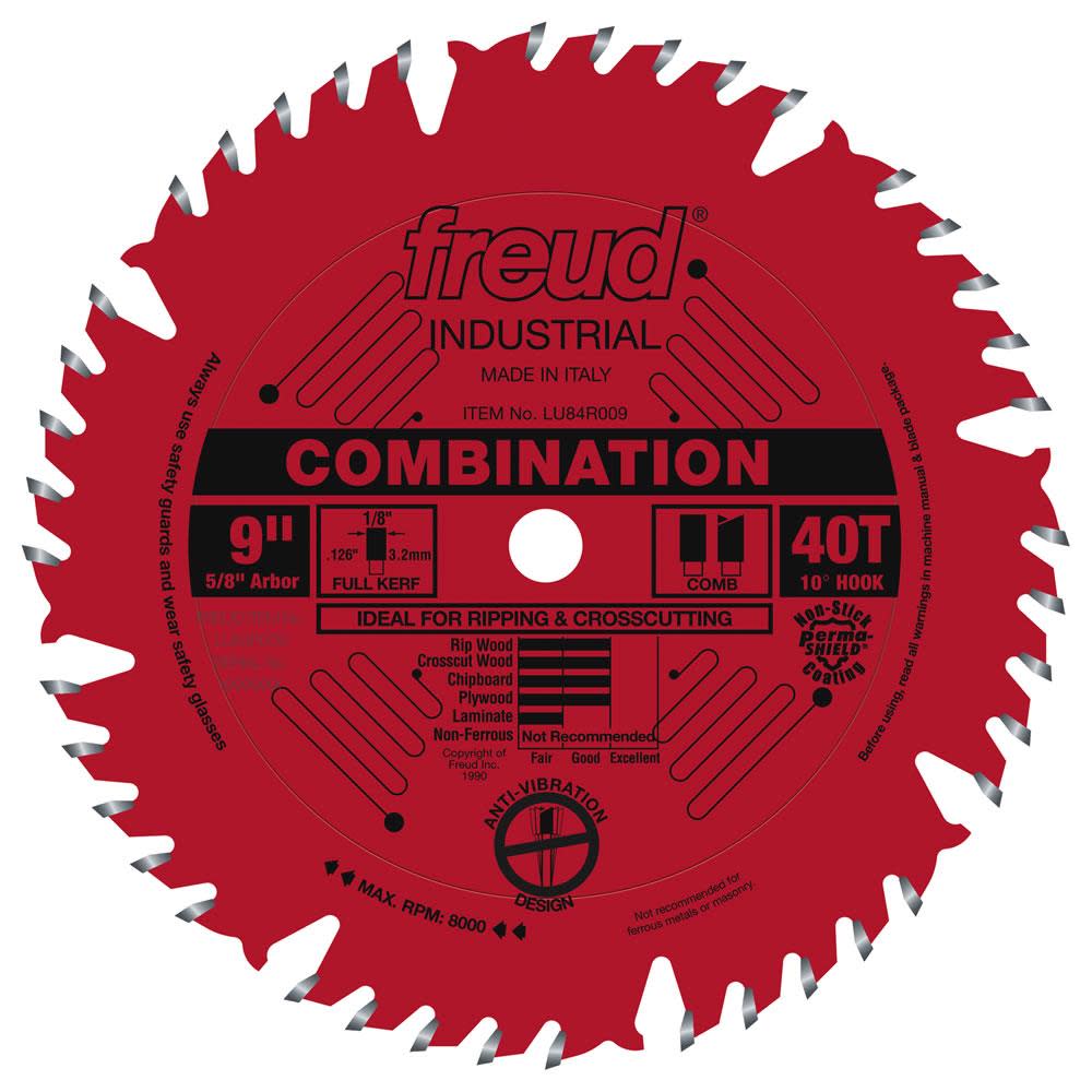Freud Industrial 9" Combination Blade with Perma-SHIELD Coating