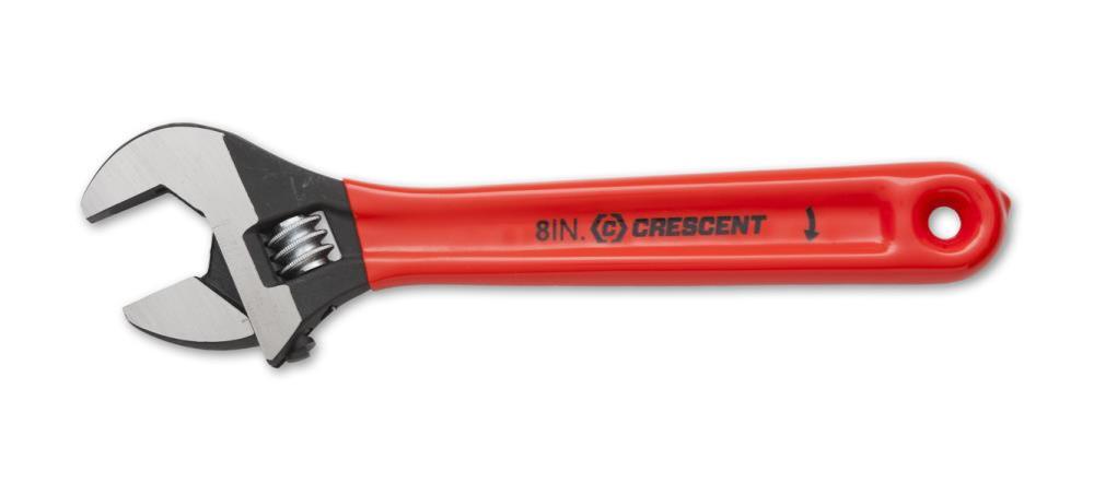Adjustable Wrench, Cushion Grip, Black Oxide