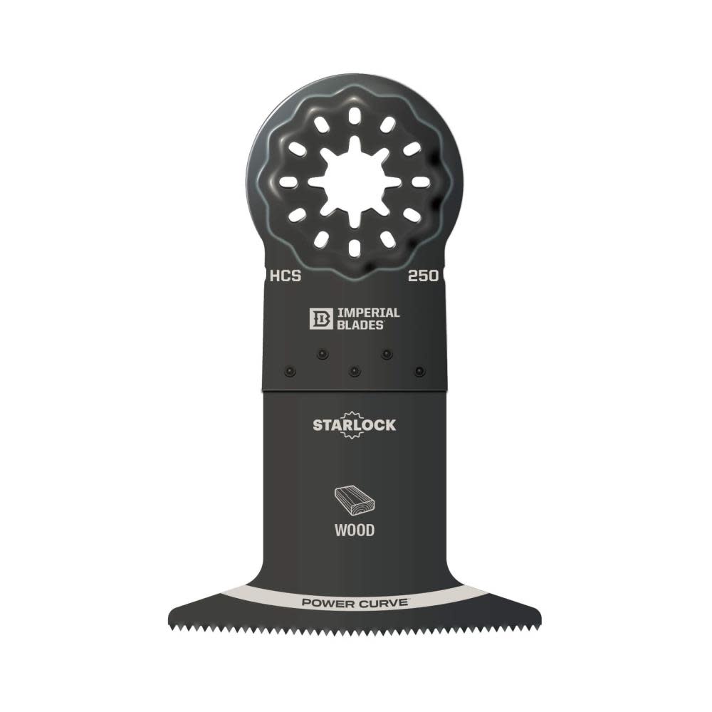 Imperial Blades IBSL250-1 Starlock 2-1/2" Standard Power Curve Wood Blade 1PC