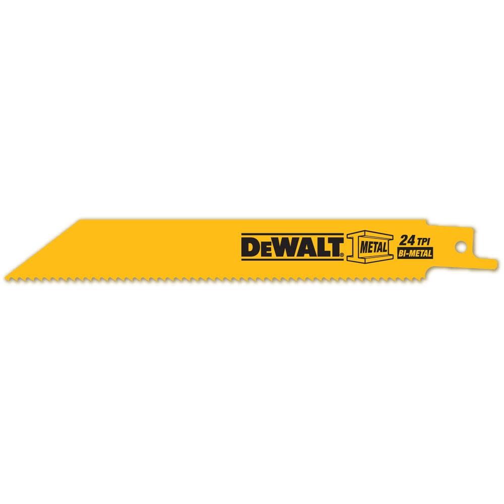 DEWALT 6 In. 24 TPI Straight Back Bi-Metal Reciprocating Blade (2 pack)