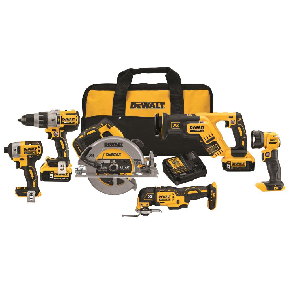 DEWALT 20 V MAX XR Li-ion 6-TOOL Combo Kit