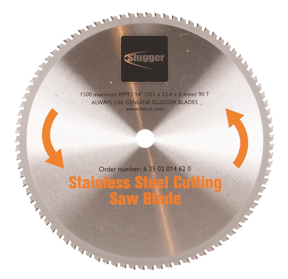 14 In. Saw Blade for Cutting Stainless Steel for the 14 In. Slugger by FEIN Metal Chop Saw
14 In. Saw Blade for Cutting Stainless Steel for the 14 In. Slugger by FEIN Metal Chop Saw