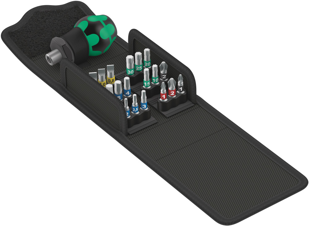 Wera Tools 19pc Kraftform Kompakt Stubby 1 Screwdriver Set