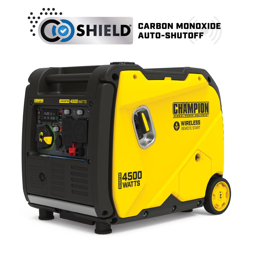 Champion Power Equipment 4500-Watt Wireless Remote Start Inverter Generator with Quiet Technology and CO Shield
Champion Power Equipment 4500-Watt Wireless Remote Start Inverter Generator with Quiet Technology and CO Shield