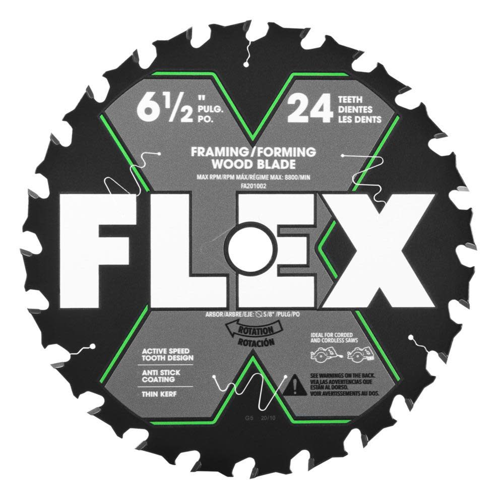 FLEX 6-1/2" 24T Carbide Circular Saw Blade