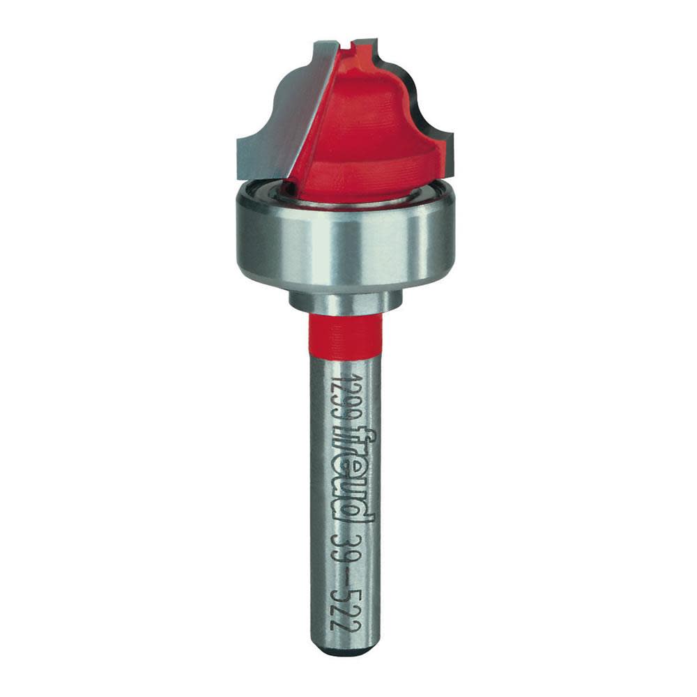 Freud 1/8 In. Radius Top Bearing Fillet Ogee Groove Bit with 1/4 In. Shank