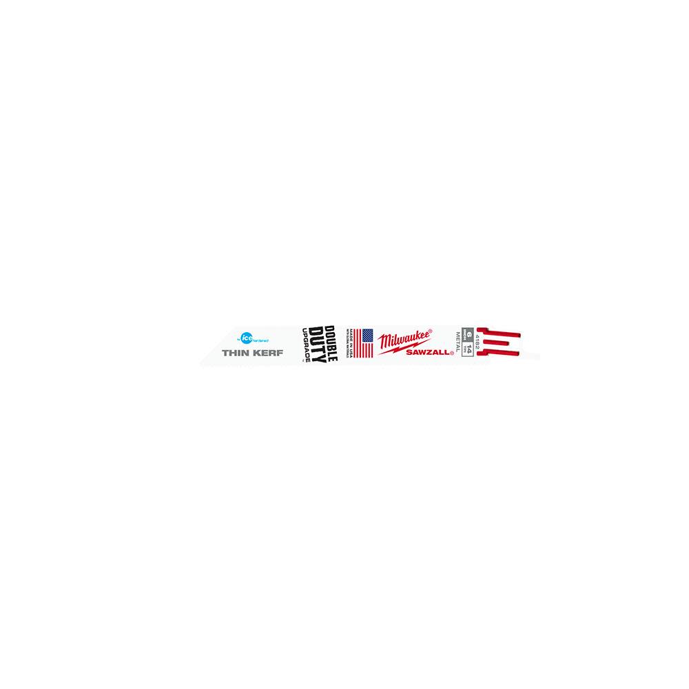 Milwaukee 6 in. 14 TPI Thin Kerf Ice Hardened SAWZALL Blades 5PK