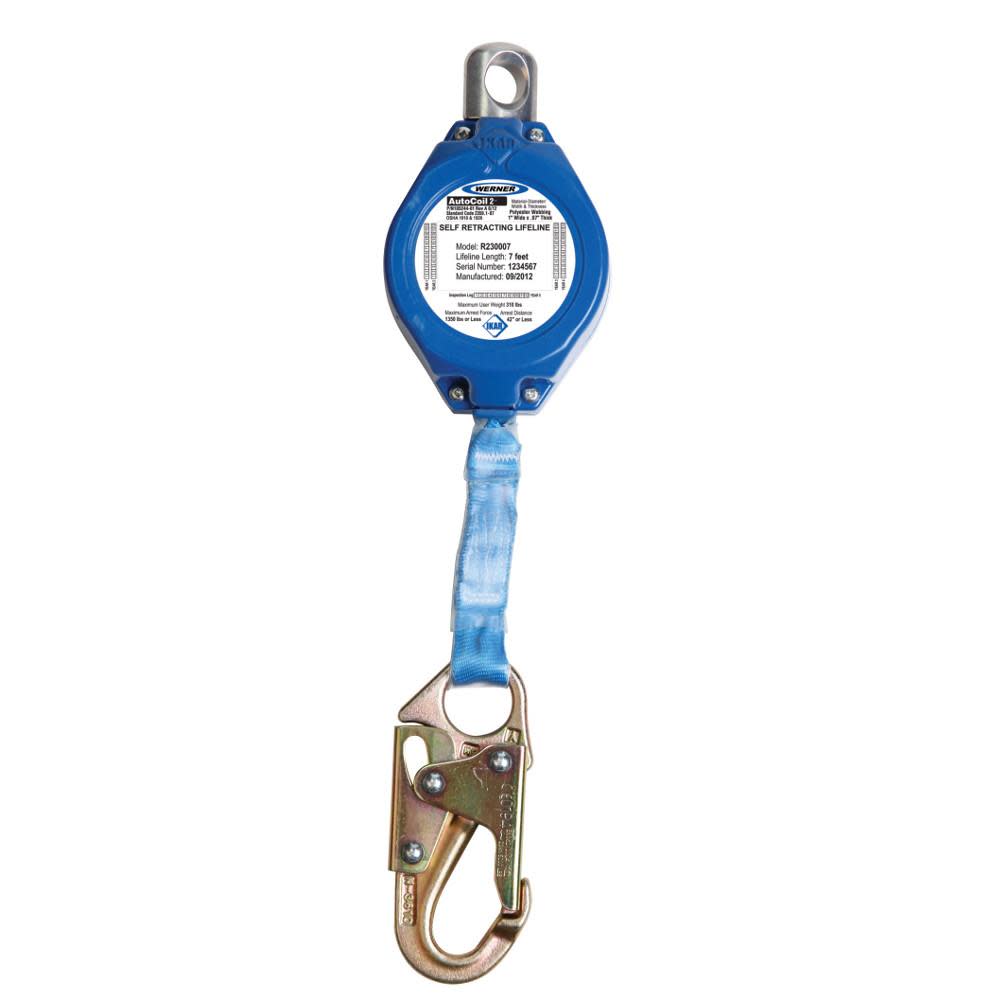 Werner AutoCoil 2 7 Ft. Web Self-Retracting Lifeline