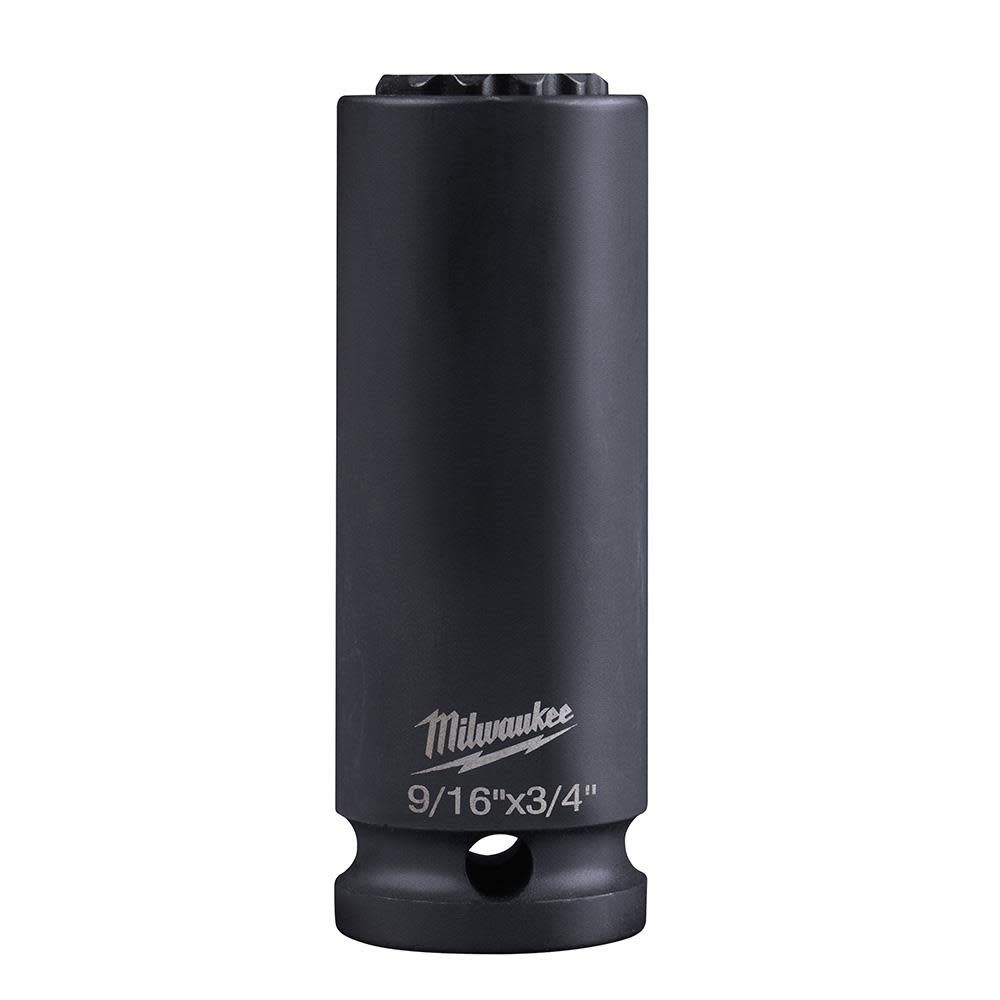 Milwaukee SHOCKWAVE Lineman's 12PT 9/16 in. x 3/4 in. 2-in-1 Socket