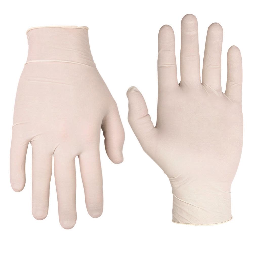 CLC Gloves Latex Disposable Powdered Box of 100