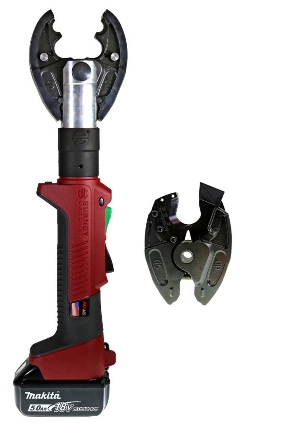 Burndy Light Weight 6-Ton Inline Battery Crimp & Cut Kit 5Ah 18V Li-Ion