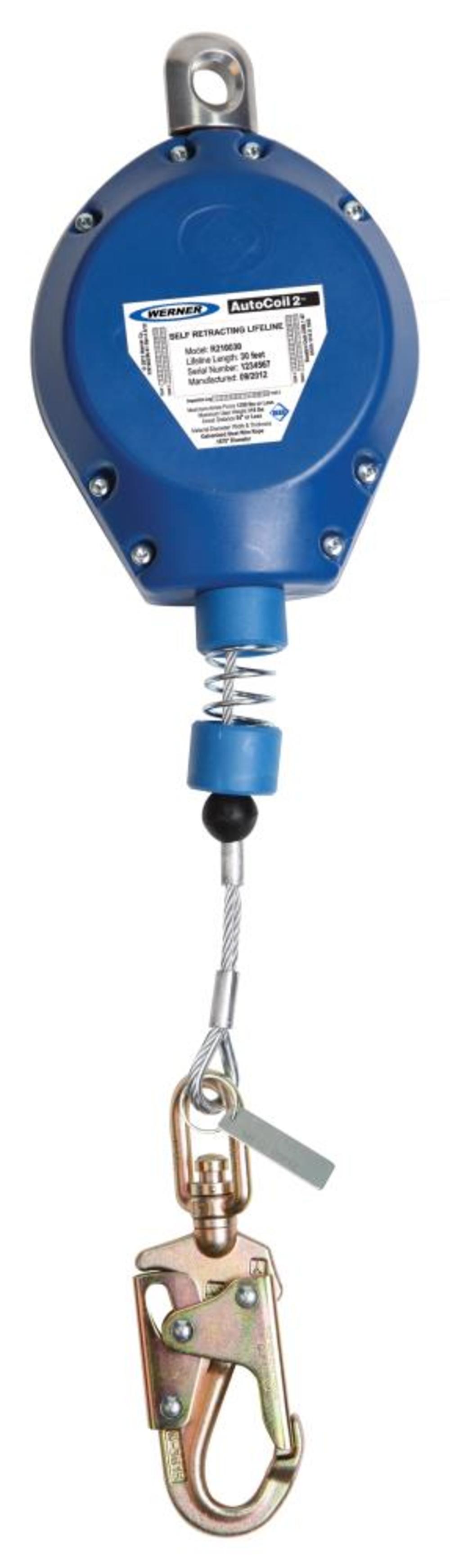 Werner AutoCoil 2 30ft Steel Cable Self-Retracting Lifeline