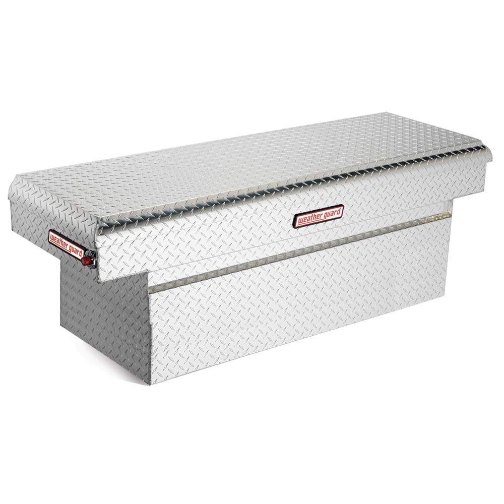 Weather Guard 71.5-in x 20.25-in x 24-in Silver Aluminum Full-Size Truck Tool Box