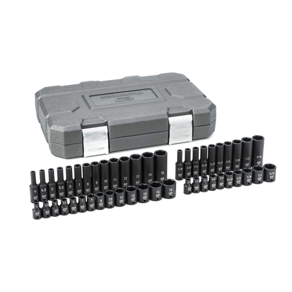 GEARWRENCH 48-PC 1/4 Dr Std/Dp Imp Skt Set