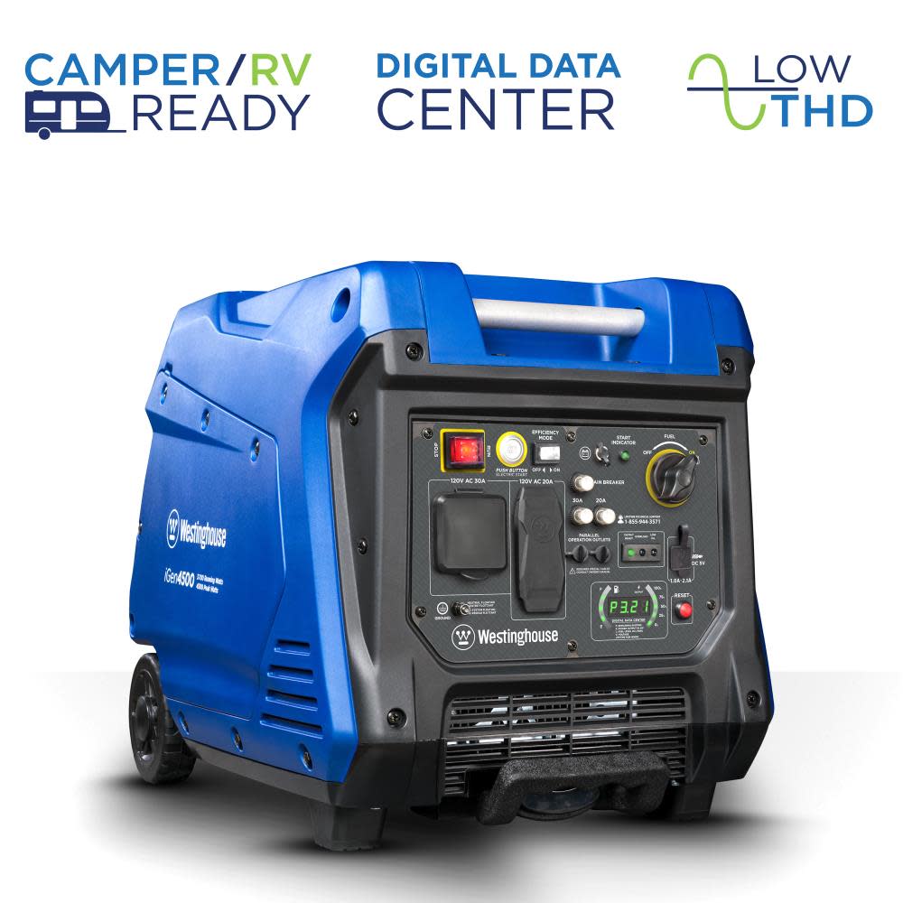 Westinghouse Outdoor Power iGen Inverter Portable Generator 3700 Rated 4500 Surge Watt with Remote Start
Westinghouse Outdoor Power iGen Inverter Portable Generator 3700 Rated 4500 Surge Watt with Remote Start