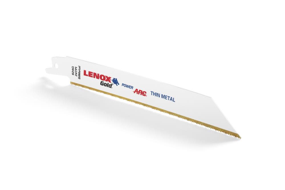 Lenox 6 In. 24TPI Gold Power Arc Curved Reciprocating Saw Blade 5 pk.