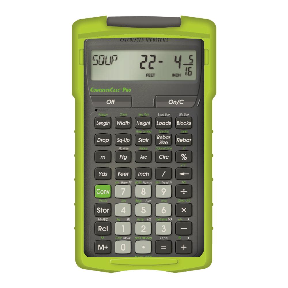 Calculated Industries Concrete Construction Math Calculator