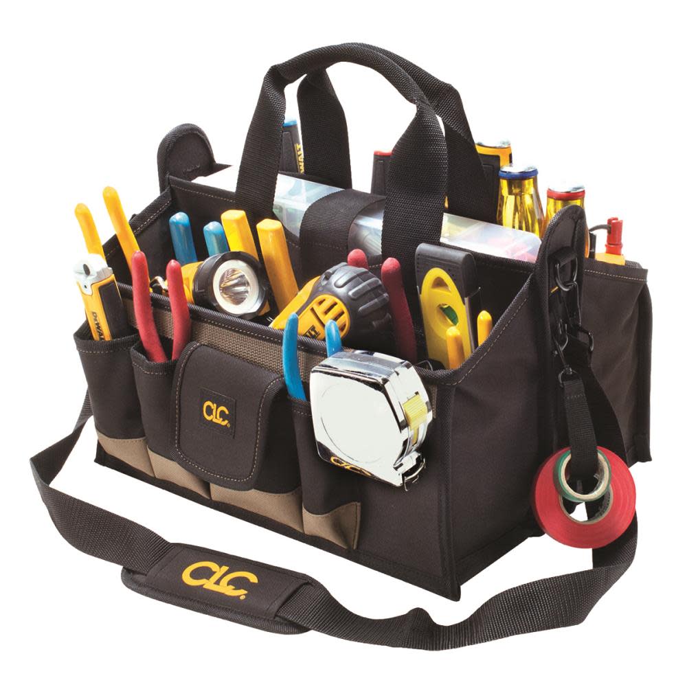 CLC 17 Pocket 16" Center Tray Tool Bag