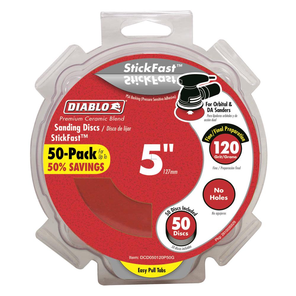 Diablo Tools 5 In. ROS Disc StickFast 120G 50 pk