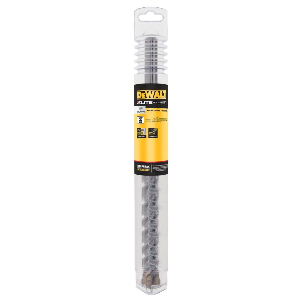 DEWALT 1 In. x 8 In. x 13-1/2 In. 4 Cutter SDS MAX Rotary Hammer Bit