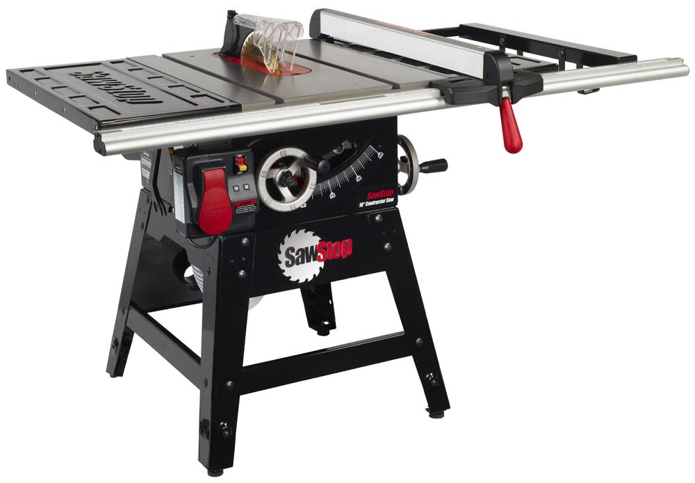 Sawstop 1.75 Contractor Saw with 30 In. Aluminum Extrusion Fence & Rail Kit