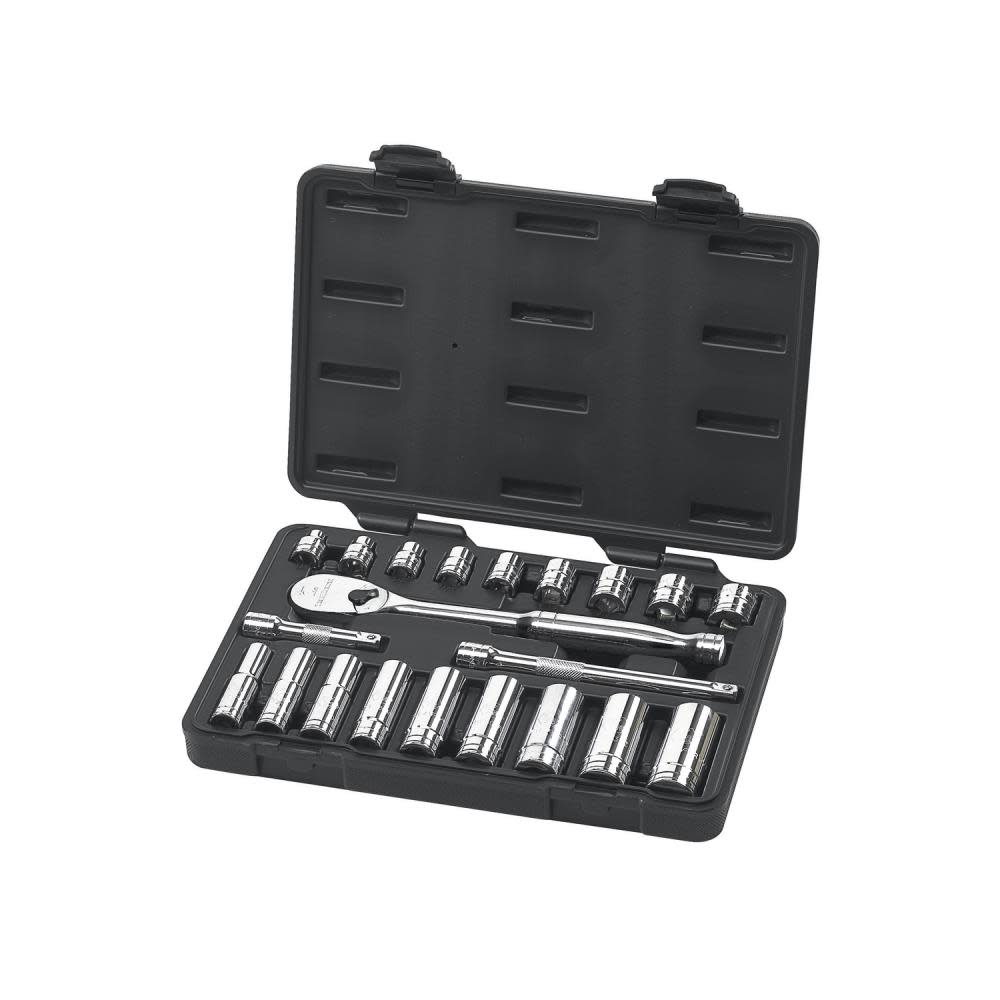 GEARWRENCH 21 Piece 3/8 Drive 6 and 12 Point Standard and Deep Mechanics Tool Set SAE
GEARWRENCH 21 Piece 3/8 Drive 6 and 12 Point Standard and Deep Mechanics Tool Set SAE