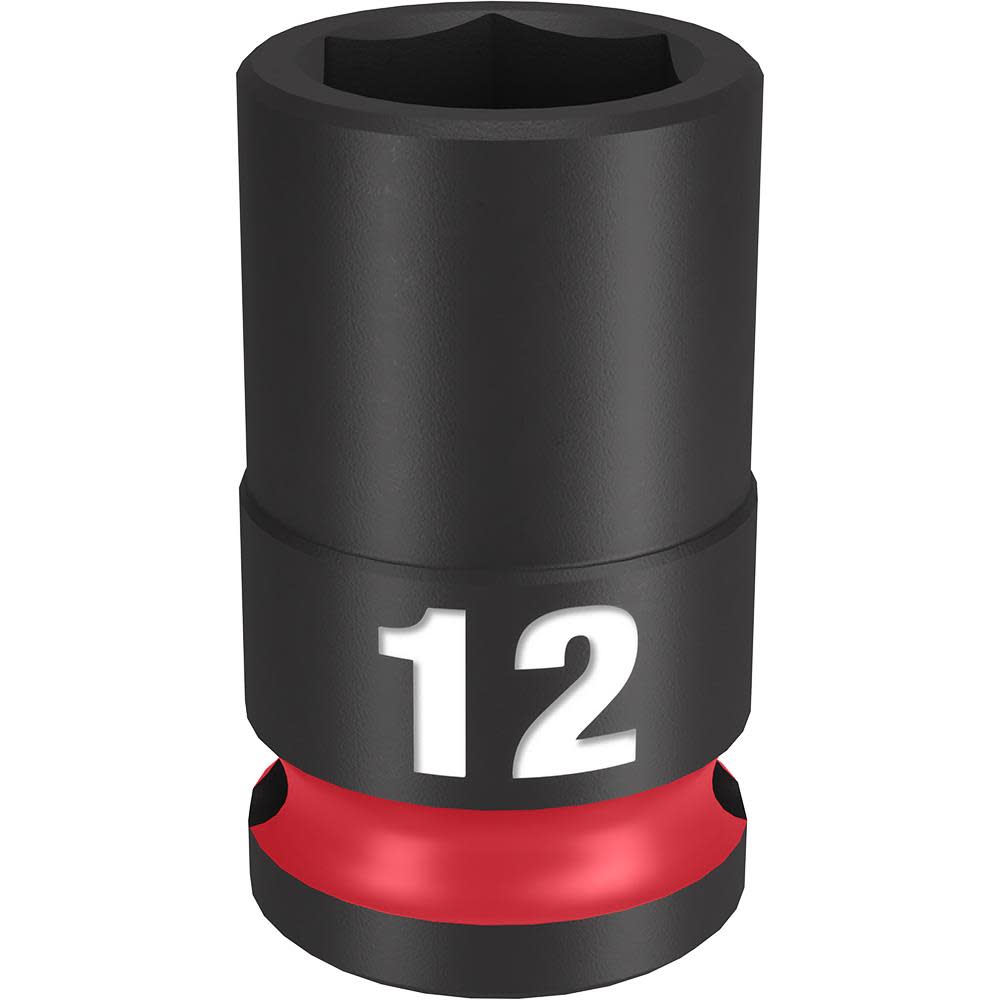 Milwaukee Impact Socket 3/8" Drive 12mm Standard 6 Point